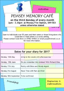 Latest Memory Cafe Schedule